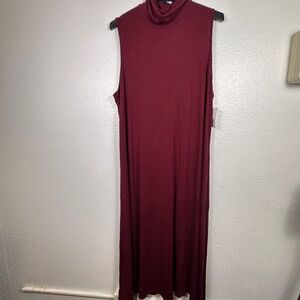 A New Day Sleeveless Burgundy Dress. Sz 3X.